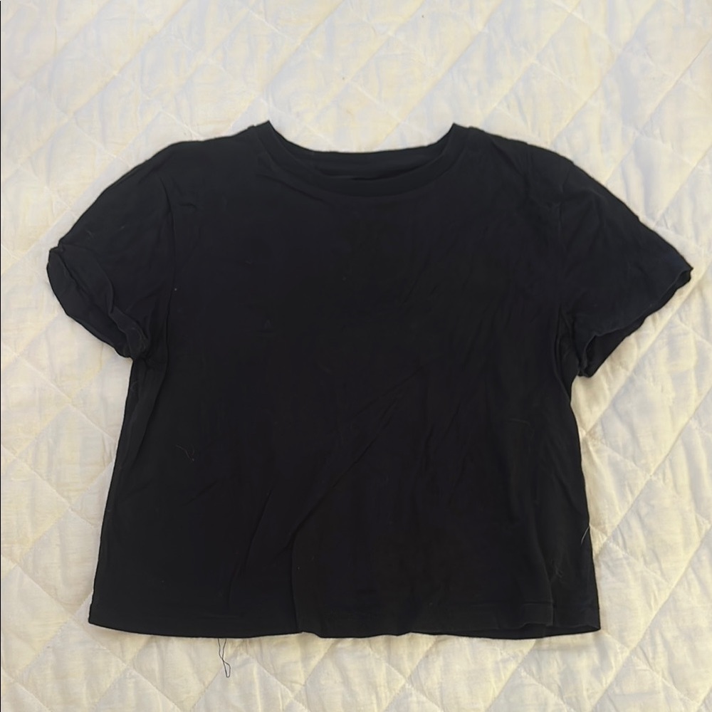 Target cropped looser fit Black Women's Top